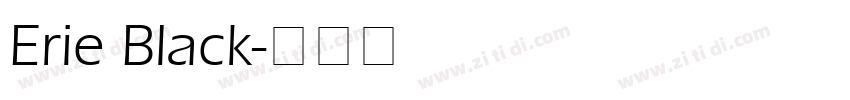 Erie Black字体转换